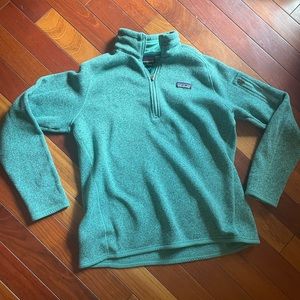 Patagonia XL teal better sweater 1/4 zip fleece